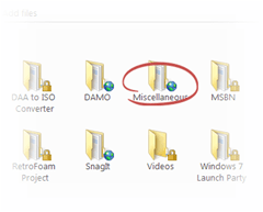 Public folders are easily identified by the small globe icon
