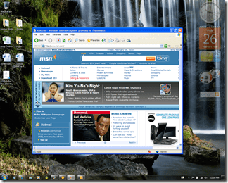 An IE6 window running on my Windows 7 desktop