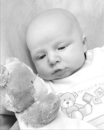 Aidan and his teddy bear