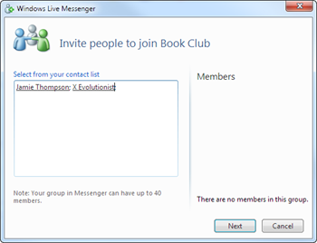 Inviting people to my new group